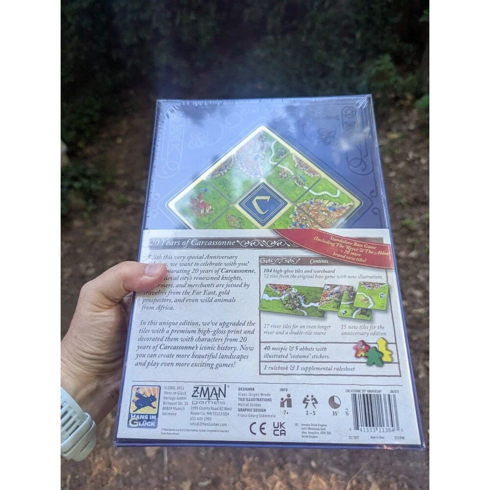 Carcassonne 20th Anniversary Limited Edition Strategy Board Game New Sealed